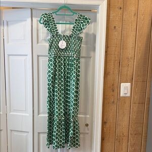 Green Patterned Maxi Dress